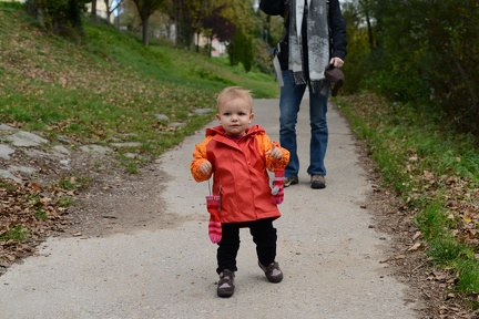 Greta walking along the Dreisam Fluss1